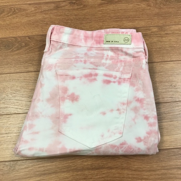 Adriano Goldschmied tie dye pink white Jeans size 30R - Picture 1 of 10